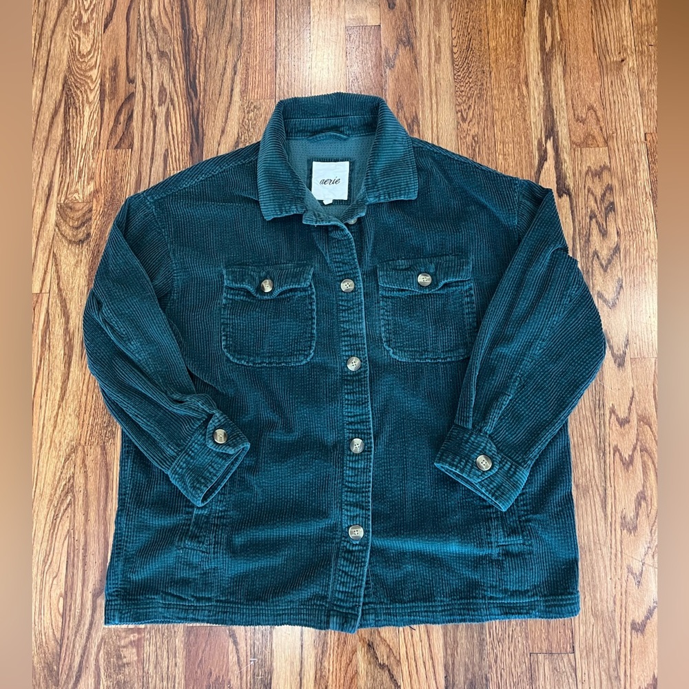Aerie Dark Green Button Down Shirt